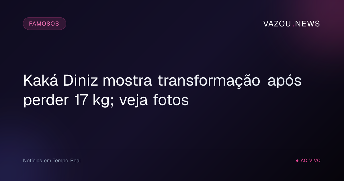 Kaká Diniz mostra transformação após perder 17 kg; veja fotos