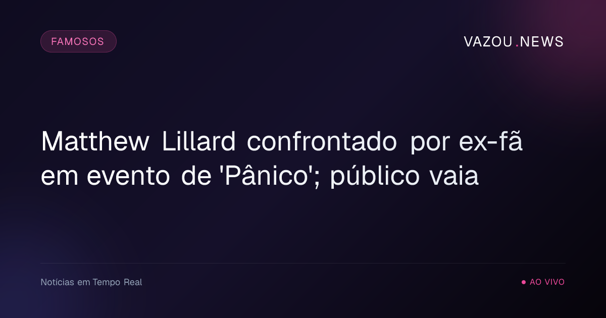 Matthew Lillard confrontado por ex-fã em evento de 'Pânico'; público vaia