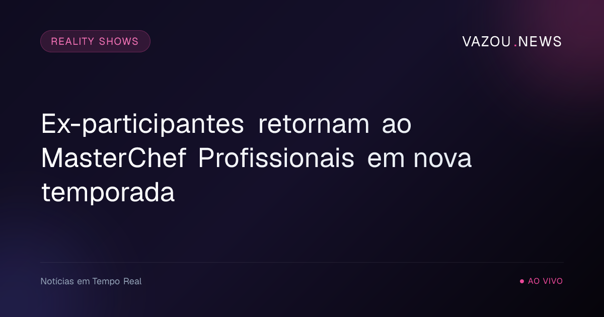 Ex-participantes retornam ao MasterChef Profissionais em nova temporada